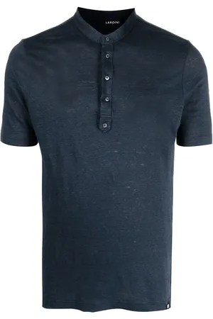 LARDINI Short-sleeve linen shirt