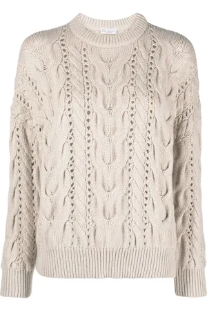 Brunello Cucinelli Openwork cable-knit jumper
