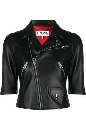 Loewe Three-quarter sleeve leather jacket