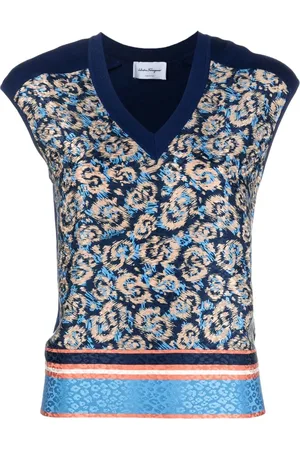 Salvatore Ferragamo All-over graphic-print V-neck vest
