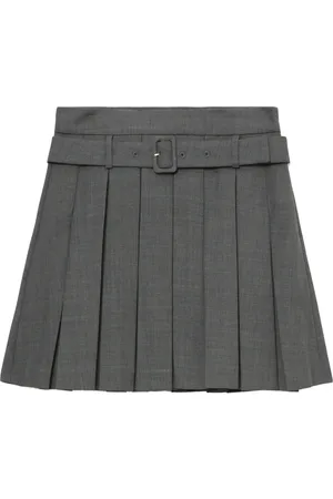 Shushu/Tong Belted pleated skirt