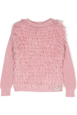 Nº21 Ruffled-panel knit jumper