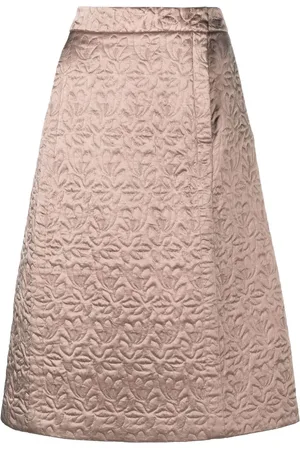 Maison Margiela Quilted satin midi skirt