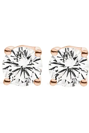 VEYNOU 14k rose gold Ella diamond stud earrings