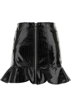 Ganni Future coated mini skirt