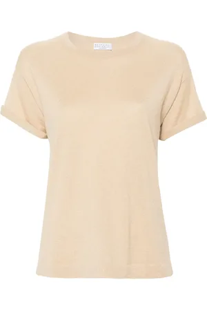 Brunello Cucinelli Metallic-threading T-shirt