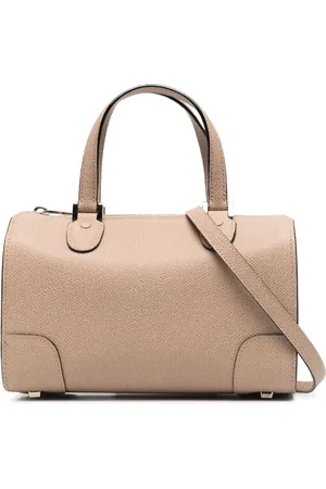 VALEXTRA Grained-texture leather tote bag