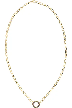 HARWELL GODFREY Sapphire rainbow hexagon necklace