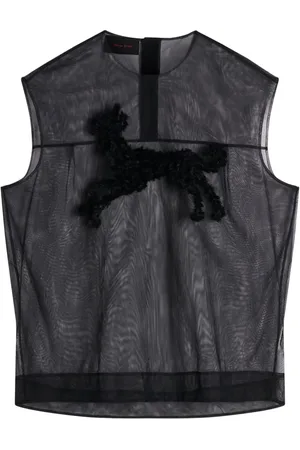 Simone Rocha Sheer embroidered tank top