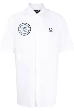 Fred Perry Patch-detail short-sleeve shirt