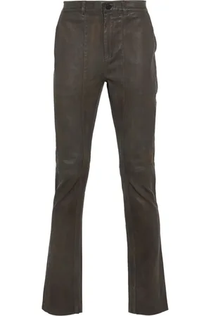 FREI-MUT Merci leather straight-leg trousers
