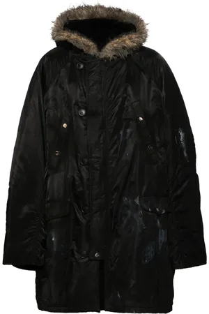 Balenciaga Faux fur-trim hooded parka