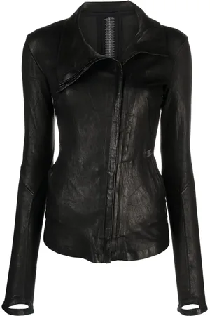 ISAAC SELLAM EXPERIENCE Zip-detail leather jacket