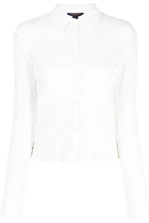 LOUIS VUITTON 2000s long-sleeve lace shirt