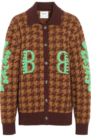 Barrie B-logo houndstooth cardigan