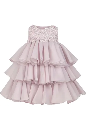 Maison Ava Satin tiered maxi dress