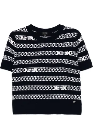 CHANEL 2017 short sleeve sweater top