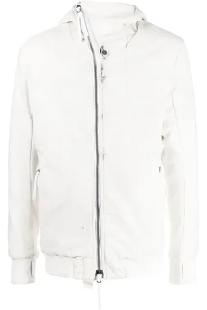 11 BY BORIS BIDJAN SABERI Off-centre zip-up hooded jacket