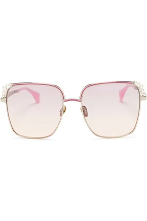 Vivienne Westwood Pearl-detailing oversize-frame sunglasses