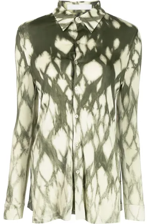 DION LEE Shibori Miter placket shirt