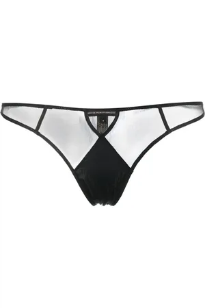 Kiki de Montparnasse Minimaliste sheer-panelled thong