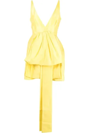 Oroton V-neck ruffled mini dress