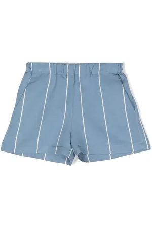 DOUUOD KIDS Striped straight-leg shorts