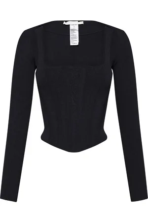 DION LEE Long-sleeve corset top