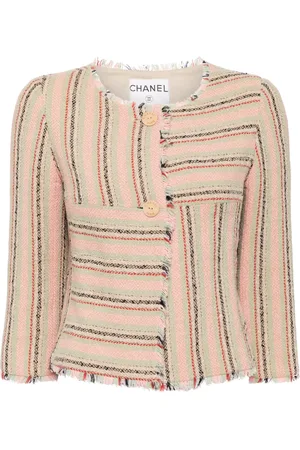 CHANEL 2000 striped single-breasted jacket