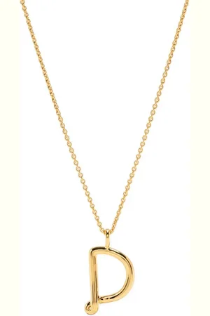 Missoma Curly Molten initial pendant necklace