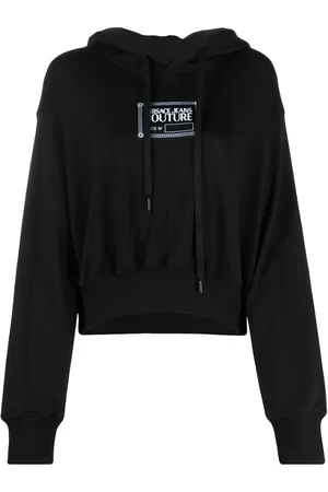 VERSACE Logo-print drawstring hoodie