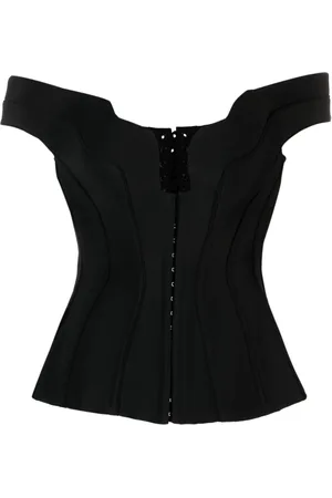 MUGLER Impossible Neckline off-shoulder corset