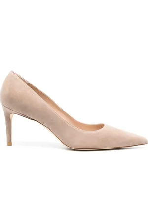 Stuart Weitzman Pointed-toe 75mm suede pumps
