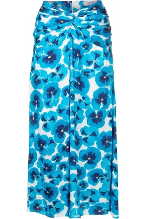 Isolda Kika floral-print twisted skirt