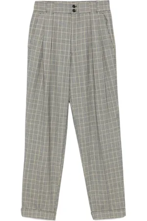 VERSACE 1980s check-pattern trousers