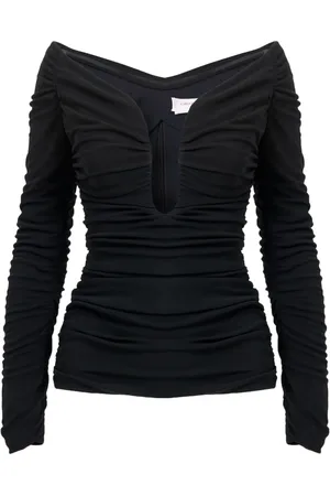 Carolina Herrera Ruched U-neck top