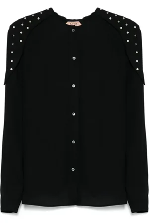 Nº21 Collarless shirt