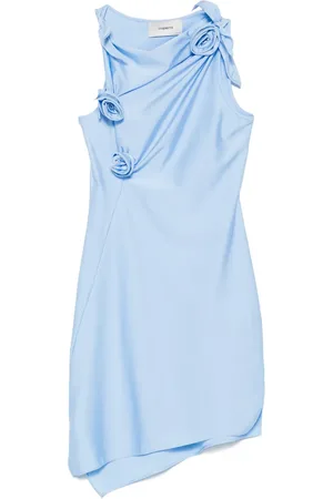 COPERNI Asymmetric flower mini dress