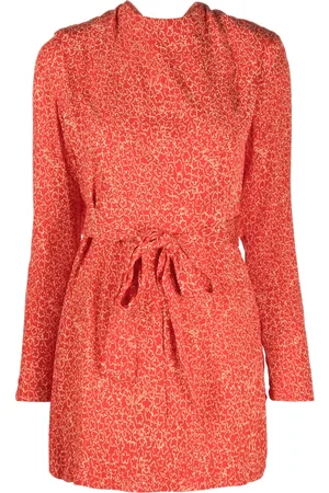 ROTATE Floral-print belted minidress