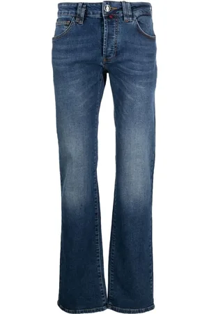 BILLIONAIRE Logo-embroidered straight-leg jeans