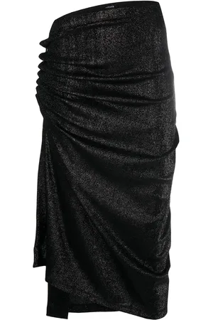 Paco rabanne Metallic threaded asymmetric skirt