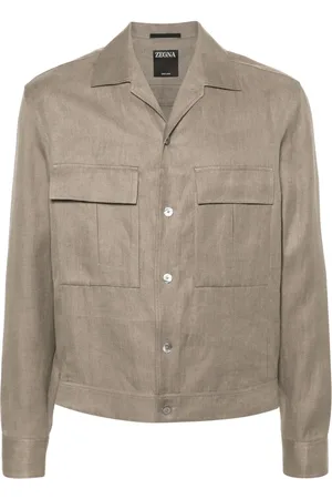 Ermenegildo Zegna Oasi long-sleeve linen overshirt