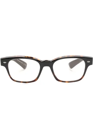 Oliver Peoples Tortoiseshell-effect rectangle-frame glasses