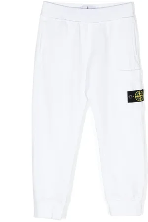 Stone Island Compass-badge cotton track pants