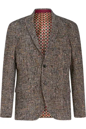 Etro Notched-lapels check-pattern blazer