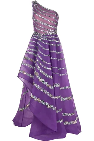 Saiid Kobeisy One-shoulder beaded tulle dress