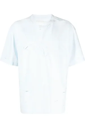 Feng Chen Wang Double-layer distressed effect T-shirt