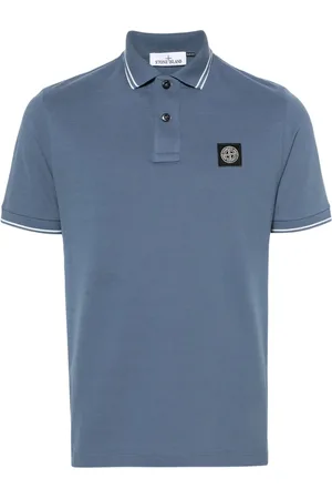 Stone Island Compass-motif cotton polo shirt