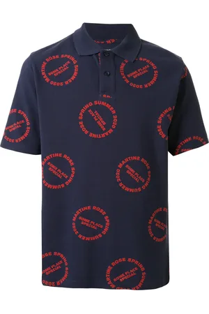 MARTINE ROSE Baba logo print polo shirt