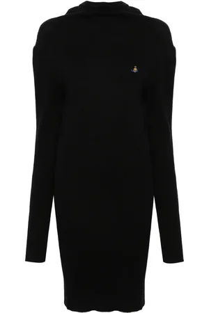 Vivienne Westwood Orb-embroidered ribbed mini dress